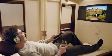 Relax in first class comfort with Singapore Airlines